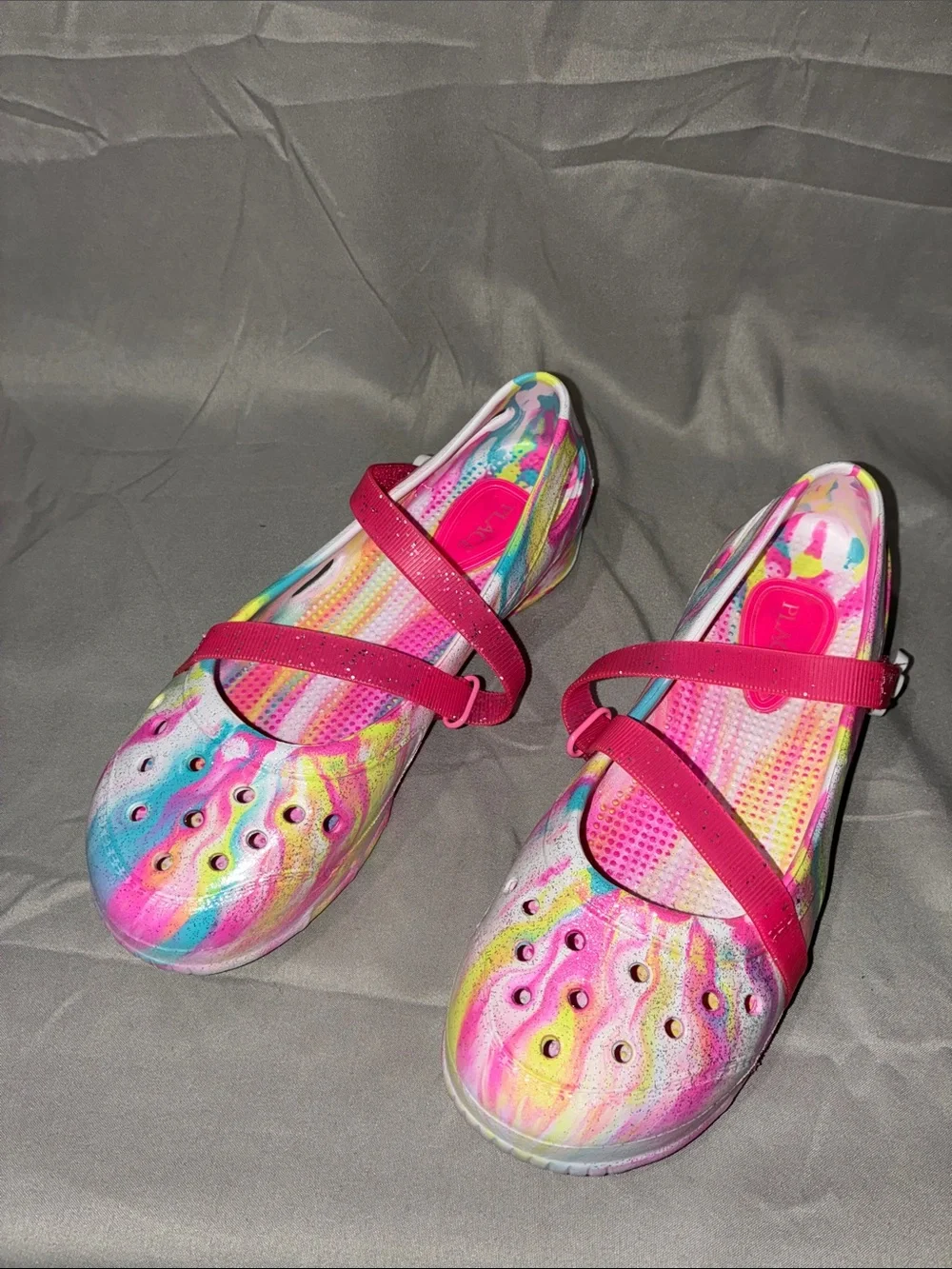 The Children's Place Pink Multi-Color Mary Jane Sandals
